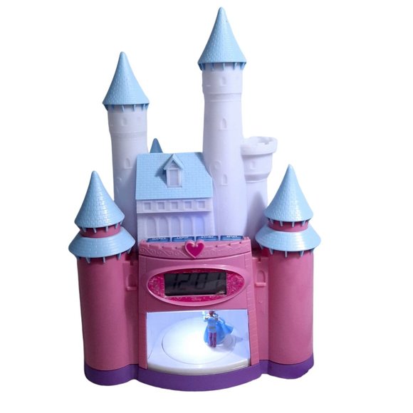 Disney Princess Cinderella Magical Storyteller Alarm Clock Night Light Up Castle